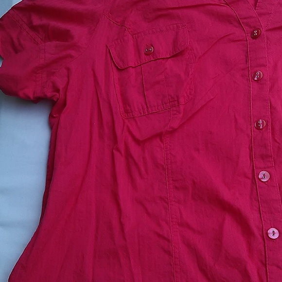 Karen Scott Button Down Plus Short Sleeve Shirt 3X - Picture 2 of 8